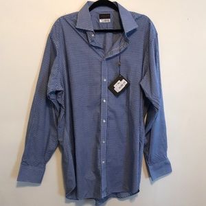 Thomas Dean Blue Gingham Shirt